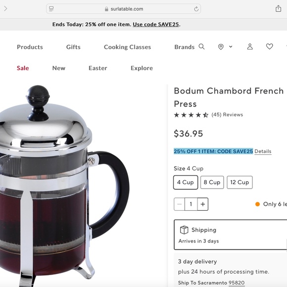Bodum French Press Coffee Maker by Starbucks - Picture 6 of 6